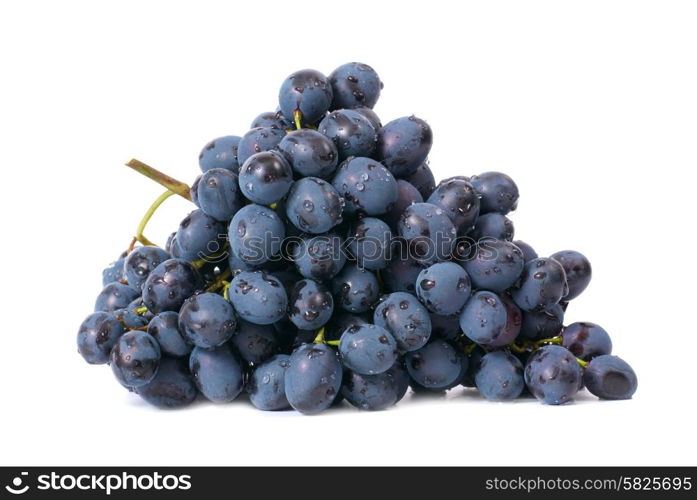 Bunch of red grapes isolated on white background