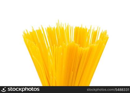 Bunch of spaghetti isolated on the white background