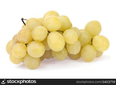 Bunch of white grapes isolated on white