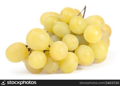 Bunch of white grapes isolated on white