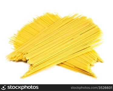 bunches of spaghetti isolated on white background