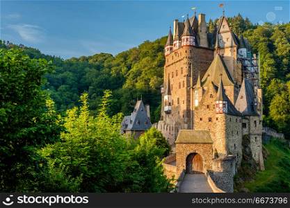 Burg Eltz castle in Rhineland-Palatinate, Germany. . Burg Eltz castle in Rhineland-Palatinate state, Germany. Construction started prior to 1157.