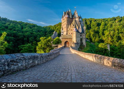 Burg Eltz castle in Rhineland-Palatinate, Germany. . Burg Eltz castle in Rhineland-Palatinate state, Germany. Construction started prior to 1157.