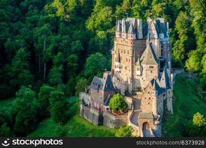 Burg Eltz castle in Rhineland-Palatinate state, Germany. Construction started prior to 1157.