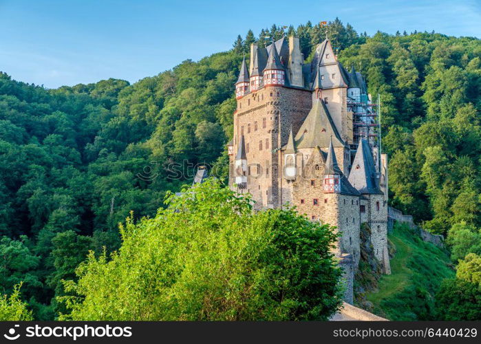 Burg Eltz castle in Rhineland-Palatinate state, Germany. Construction started prior to 1157.