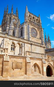 Burgos Cathedral facade in Saint James Way at Castilla Leon of Spain