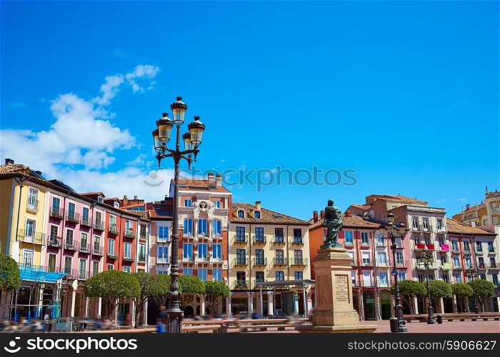 Burgos Plaza Mayor square in Castilla Leon of Spain