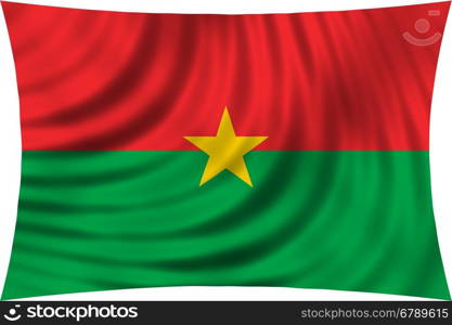 Burkina Faso national official flag. African patriotic symbol, banner, element, background. Correct colors. Flag of Burkina Faso waving, isolated on white, 3d illustration