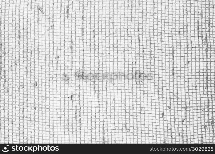 Burlap background. Black and white fabric texture template for overlay artwork.. Burlap fabric black and white texture
