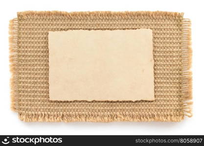 burlap hessian sacking and aged paper