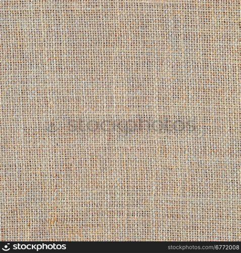 burlap or linen fabric as background or texture