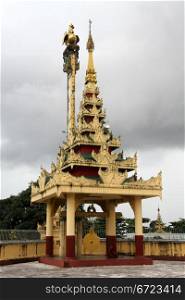 Burmese temple near Ne Vin pagoda in Yangon, Myanmar