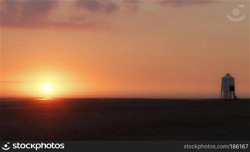 Burnham on sea Lighthouse beach Sunset