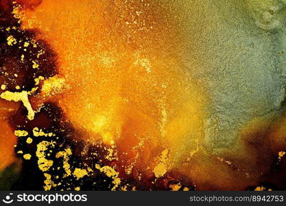 Burning abstract background from marble ink art of exquisite original painting . Painting was painted on high quality paper texture to create smooth marble background pattern of ombre alcohol ink .. Burning abstract background from marble ink art of exquisite original painting