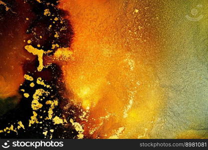 Burning abstract background from marble ink art of exquisite original painting . Painting was painted on high quality paper texture to create smooth marble background pattern of ombre alcohol ink .. Burning abstract background from marble ink art of exquisite original painting