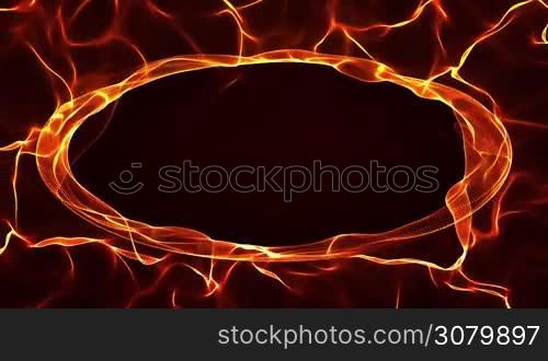 Burning flames intro. Fiery background design for Halloween Holiday Party