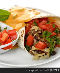 Burrito With Beef And Vegetables