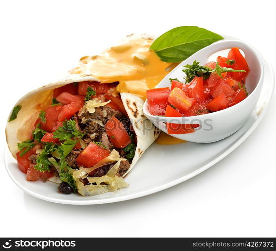 Burrito With Beef And Vegetables