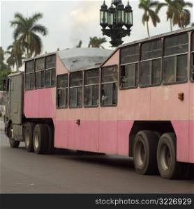 Bus on the street, Havana, Cuba