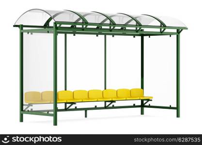 bus stop isolated on white background