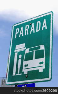 Bus Stop sign, Spanish