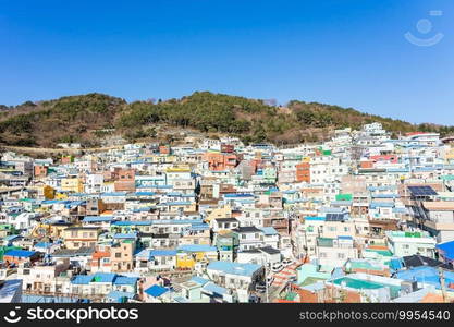 BUSAN, SOUTH KOREA - DECEMBER 29, 2018  Panorama view of gamcheon Culture Village located at Busan, South Korea