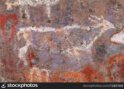 Bushmen (san) rock painting of an eland antelope, Northern Cape, South Africa