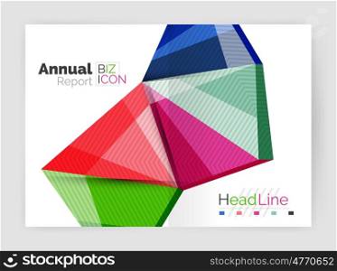 Business abstract geometric financial report brochure template. Business abstract geometric financial report brochure template.