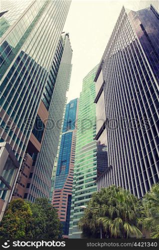 business and architecture concept - skyscrapers in city. skyscrapers in city