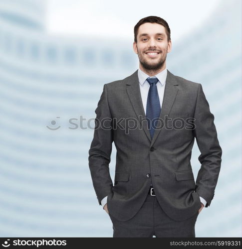 business and office concept - handsome buisnessman. handsome buisnessman