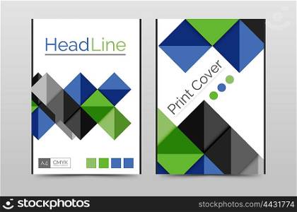 Business annual report brochure cover template, A4 size, Leaflet or web abstract geometric background, Poster magazine, Flyer layout