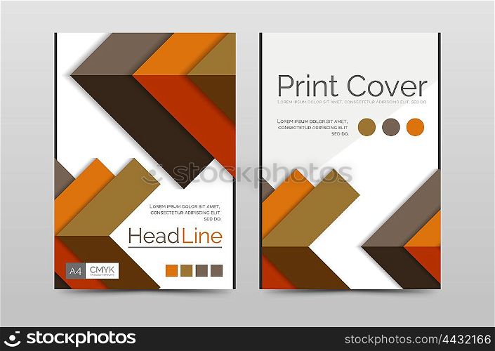 Business annual report brochure cover template, A4 size, Leaflet or web abstract geometric background, Poster magazine, Flyer layout