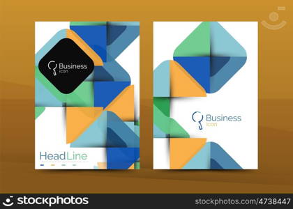 Business annual report cover design template, A4 brochure layout