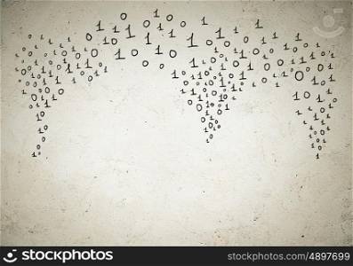 Business background. Business background image with binary code. Concept