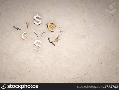 Business background. Business background image with currency symbols. Money concept