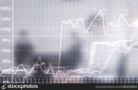 Business background. Digital background image with diagrams and graphs