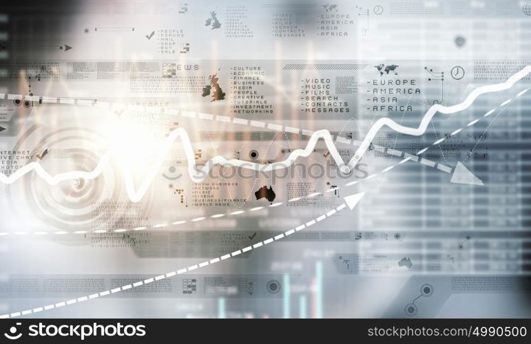 Business background. Digital background image with diagrams and graphs