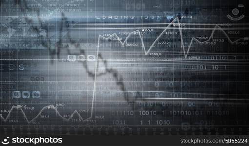 Business background. Digital background image with diagrams and graphs