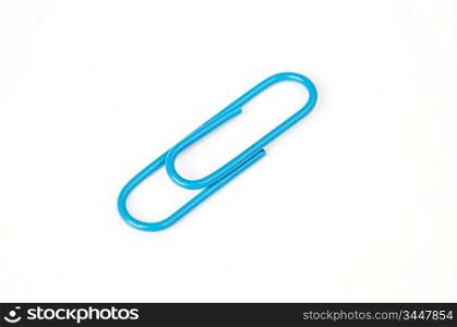 Business Blue clip a over white back ground