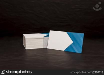 business card pile mockup