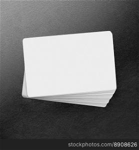 Business cards on black textured background.. Business cards