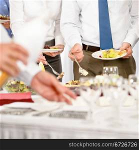 Business catering for company formal celebration close-up