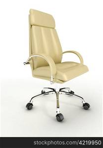 Business chair over white. 3d render