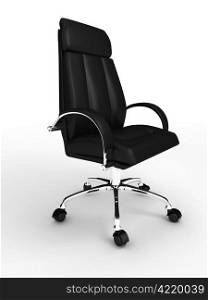 Business chair over white. 3d render