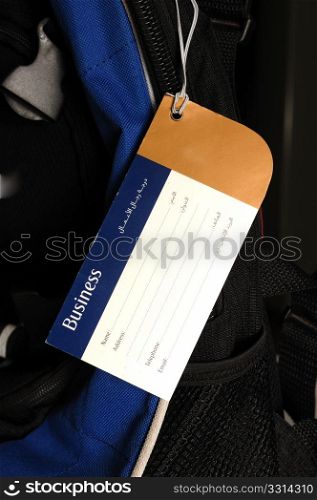 business class tag isolated on a white background