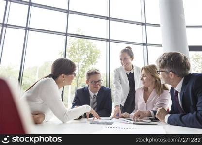 Business colleagues planning during meeting at office