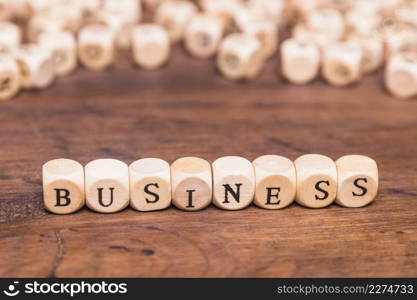 business concept brown wooden table