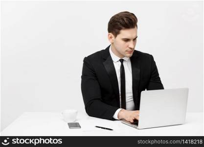 Business Concept: Businessman Thinking Ideas Strategy Working Concept in office. Business Concept: Businessman Thinking Ideas Strategy Working Concept in office.