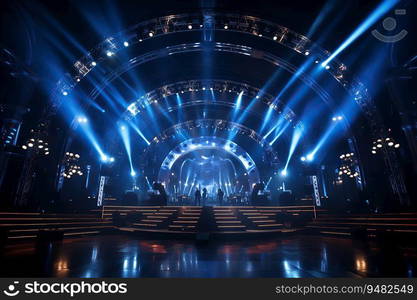 Business concept for a concert online production broadcast in realtime as events happen. . Created by AI