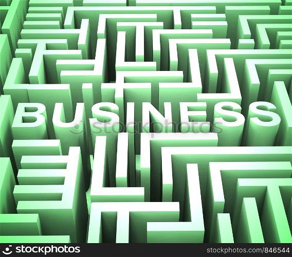 Business concept icon shows trade and Enterprise in a company. Commerce and commercial work in an industry or profession - 3d illustration